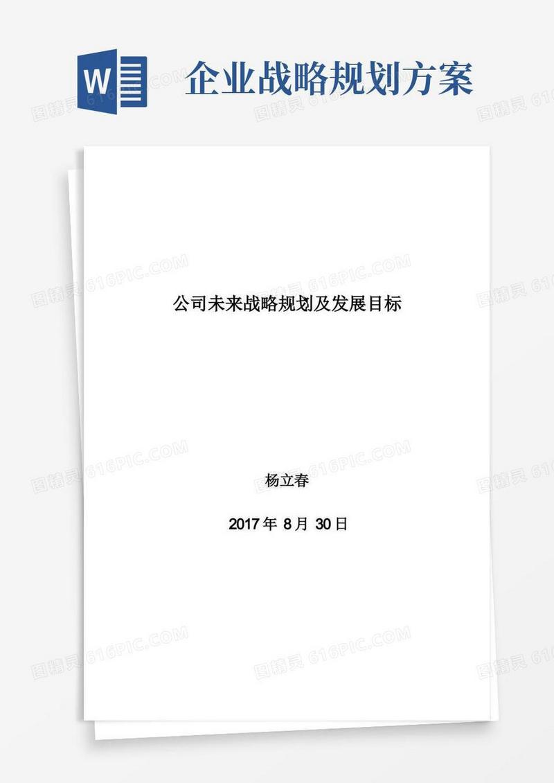 公司未来战略规划及发展目标