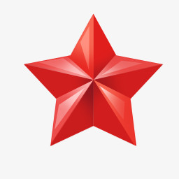 红色的五角星图标