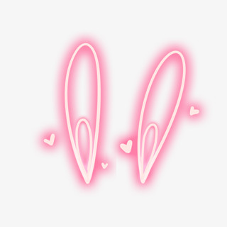 粉色兔子耳朵图案