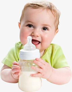 宝宝婴儿奶瓶喝奶