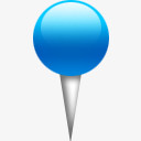 蓝色的销全球定位系统(gps)地图Gps-navigation-icons