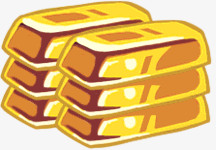黄金金币素材 金砖