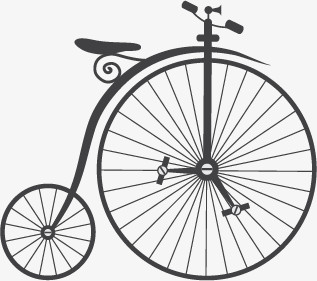 卡通手绘自行车黑色建议