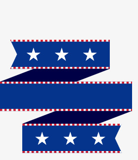 美国旗帜标题导航折纸