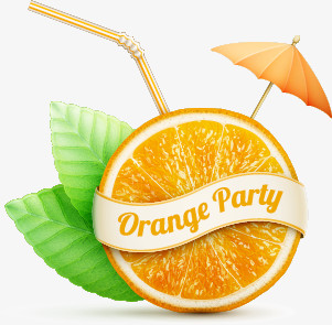 创意橙汁派对海报