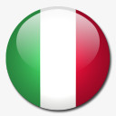 意大利国旗国圆形世界旗