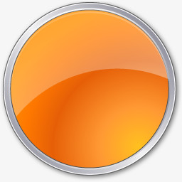 橙色水晶风格按钮图标