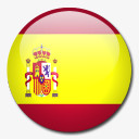 西班牙国旗国圆形世界旗