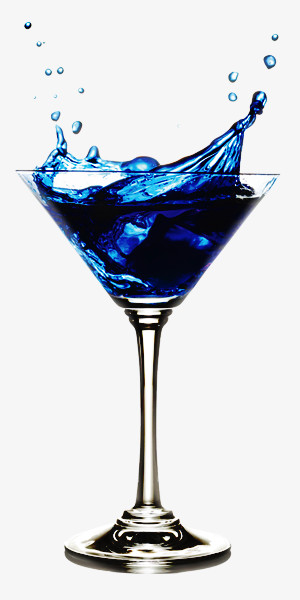 蓝色鸡尾酒酒杯