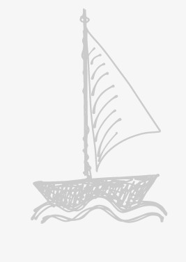 粉笔手绘矢量帆船
