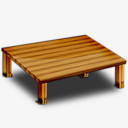 木桌子上图标
