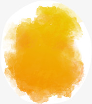 黄色水彩渲染墨迹