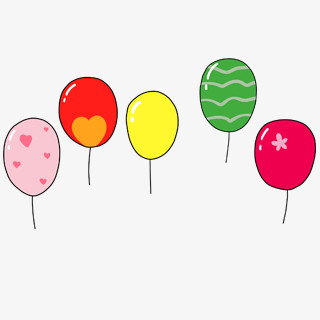 彩色卡通气球图案