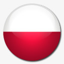 波兰国旗国圆形世界旗