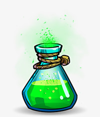 绿色药水瓶子卡通游戏