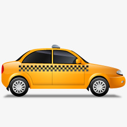 出租车正确的黄色的Transport-Multiview-icons
