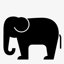 大象简化图图片
