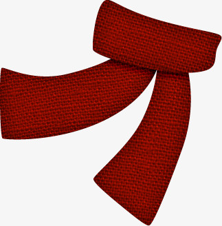 红色创意围巾