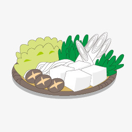 手绘火锅美食