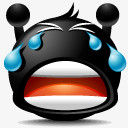 哭微笑emoticon-black