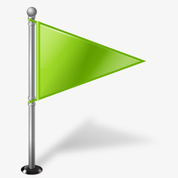绿色的小三角旗图标