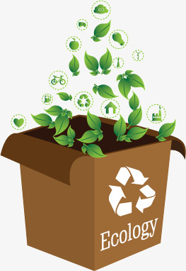 生态环保纸盒设计矢量素材