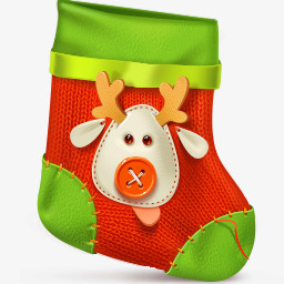 节日背景祝福标签  圣诞袜子
