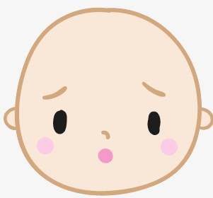 可爱婴儿头像表情矢量图