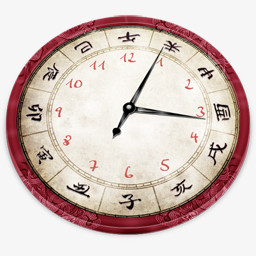 中国风图案手绘古典素材 古典钟表