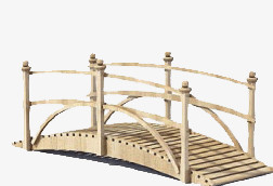 护栏木头小桥