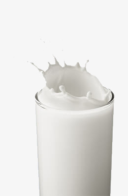 一杯飞溅的牛奶
