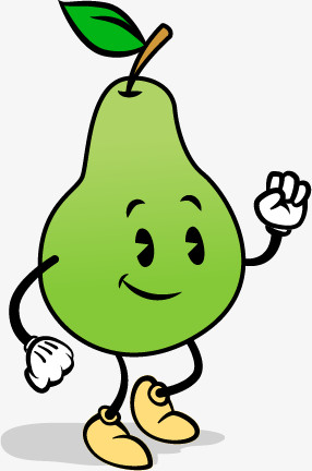可爱表情梨矢量素材
