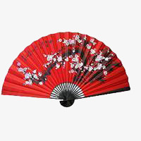 手绘折扇素材手绘中国风 折扇扇子