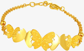 黄金蝴蝶手链