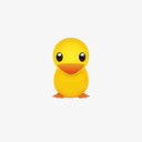 动物鸟鸭子推特黄色 的可爱的小动物