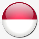 印度尼西亚国旗国圆形世界旗
