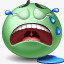哭的脸表情符号Green-Emotiocns-Icons