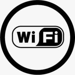 WiFI地铁车站的黑色图标