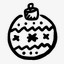球圣诞节创意装饰手绘饰品冬天圣诞节快乐的图标免费12圣诞和新年的图标