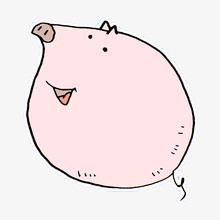 卡通可爱粉色猪