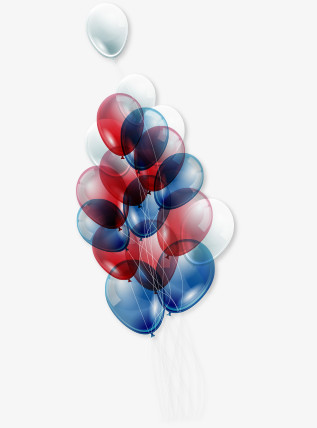 美国独立日素材气球矢量图