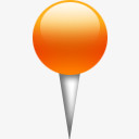 橙色销全球定位系统(gps)地图Gps-navigation-icons