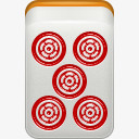 红色的朵拉平快麻将mahjong-icons