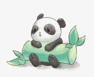 抱着竹子的熊猫
