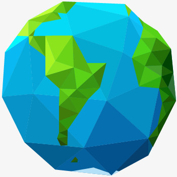 h5素材立体菱形地球