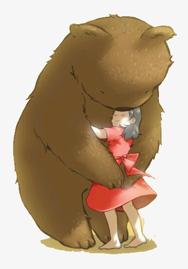 小熊和小女孩情头图片