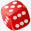 3D赌场机会立方体骰子赌博赌博游戏幸运扑克风险免费游戏图标库