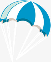 蓝色条纹降落伞