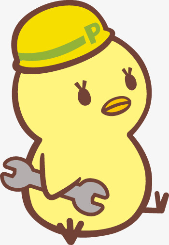 扁平化黄色小鸭子