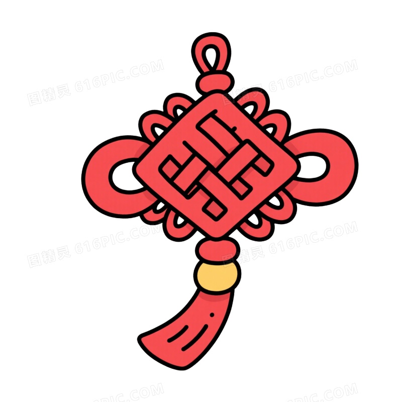 新年饰品中国结免抠元素